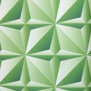 Green beige color geometric star sharp edges carved designs 3D pattern pyramid valley home décor wallpaper