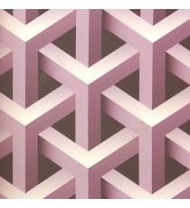 Purple black beige color geometric vertical weaving pattern bold lines three pathways patterns home décor wallpaper