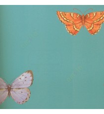 Orange black yellow blue purple color beautiful butterfly texture finished single patterns home décor wallpaper