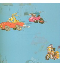 Pink maroon yellow blue black blue color cartoons big palace cars motorcycles wheels superbikes fire racing roads smokes home décor wallpaper