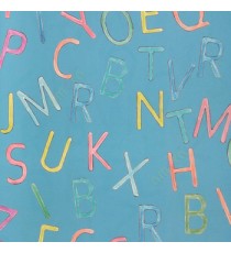 Yellow blue orange purple color alphabets A to Z capital letters for drawing learining letters home décor wallpaper