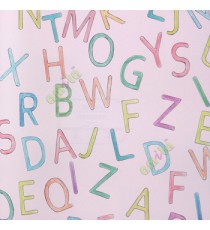 Orange blue green purple color alphabets A to Z capital letters for drawing learining letters home décor wallpaper