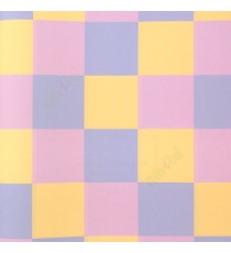 Purple blue yellow color geometric square shapes colourful pattern puzzles home décor wallpaper