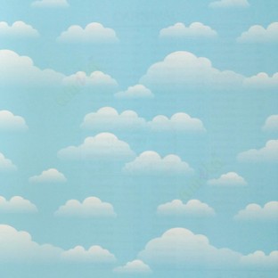 Blue white color beautiful clouds pattern layers of curved cloud home décor wallpaper