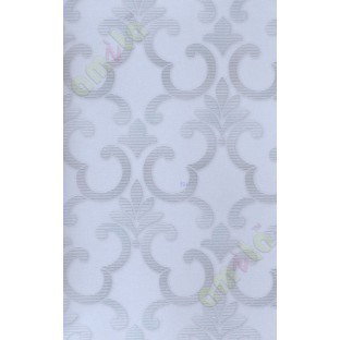 White grey traditional ornate design home décor wallpaper for walls