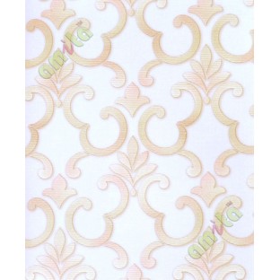 Beige pink brown traditional ornate design home décor wallpaper for walls
