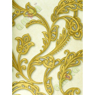 Gold brown traditional floral design home décor wallpaper for walls
