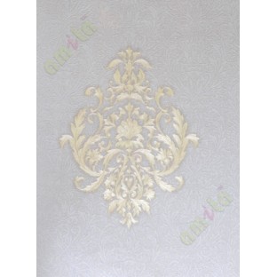 Grey gold colour traditional motifs home décor wallpaper for walls