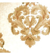 Gold beige green brown color beautiful big damask pattern embossed designs texture background wallpaper