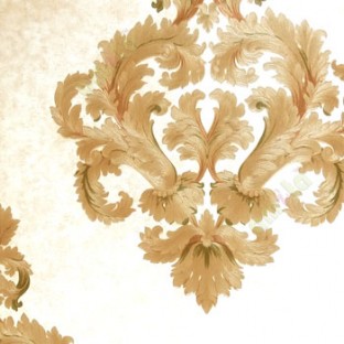 Gold beige green brown color beautiful big damask pattern embossed designs texture background wallpaper