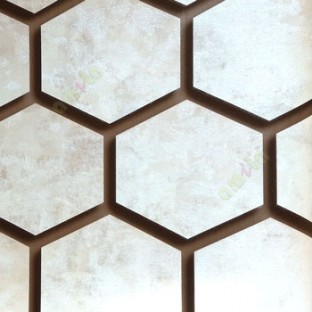 Black beige grey color geometric hexagon honeycomb pattern wallpaper