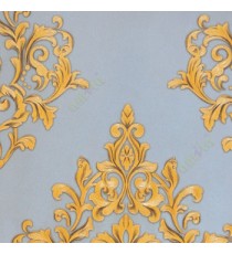 Gold blue black color big damask beautiful carved finished texture background wallpaper