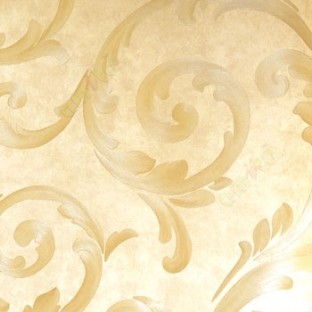 Gold beige color beautiful grand look carved finished swirls pattern texture finished background wallpaper