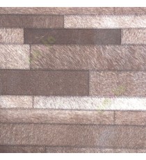Brown beige black color natural marvel and animal skin look zigzag stitched horizontal slats wallpaper