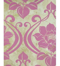 Pink gold colour traditional big damask design home décor wallpaper for walls