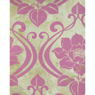 Pink gold colour traditional big damask design home décor wallpaper for walls