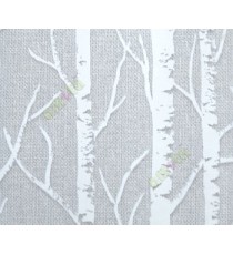 White grey color natural back and white texture finished  carved tree finished wallpaper