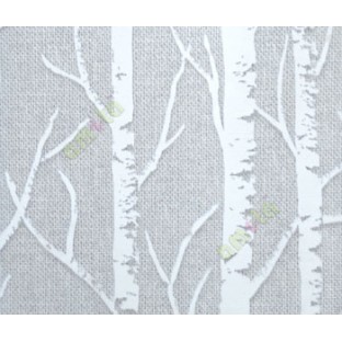 White grey color natural back and white texture finished  carved tree finished wallpaper
