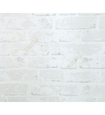 White grey colors natural texture finished brick wall pattern wallpaper