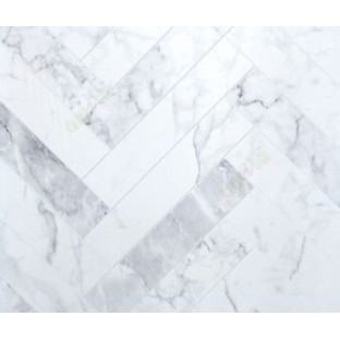 Grey white color contemporary geometric wooden tile slats in herringbone pattern wallpaper