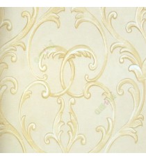 Gold beige color natural floral swirls traditional design texture finished background horizontal lines home décor wallpaper