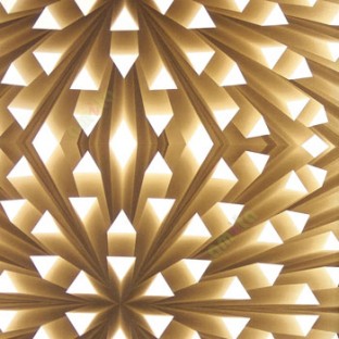 Brown gold cream color floral carved fruit in flower pattern 3D triangles long slices bursting slices home décor wallpaper