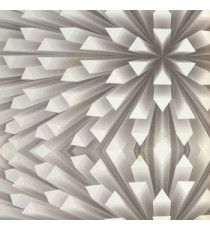 Grey beige color floral carved fruit in flower pattern 3D triangles long slices bursting slices home décor wallpaper
