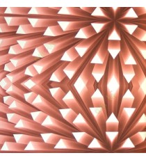 Red beige pink color floral carved fruit in flower pattern 3D triangles long slices bursting slices home décor wallpaper