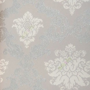 Grey white color traditional big size damask pattern embossed designs fabric types background small texture gradients home décor wallpaper