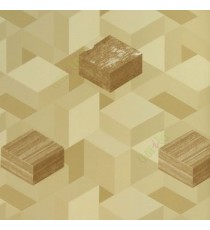 Brown gold beige color geometric square blocks 3D shapes abstract design horizontal and vertical lines background patterns home décor wallpaper