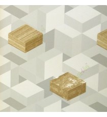 Brown gold blue grey color geometric square blocks 3D shapes abstract design horizontal and vertical lines background patterns home décor wallpaper