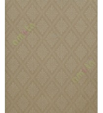Brown silver coated beautiful self design floral argyle home décor wallpaper for walls