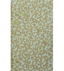 Blue brown colour beautiful traditional motif home décor wallpaper for walls