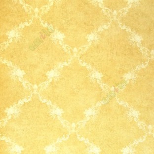 Mustard yellow color self texture small gradients anti-slip feel with  crossing floral bolds in wallpaper