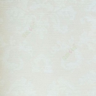 Beige white color self design big damask with texture and horizontal texture lines wallpaper