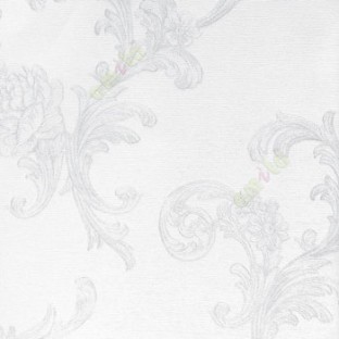Silver and white color combination color swirls with daisy flower full texture wallpaper