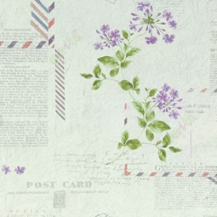 Black grey purple green yellow textured background old type of news papers and letters written and stamped with fresh beautiful floral long leafy stem vintage car wallpaper