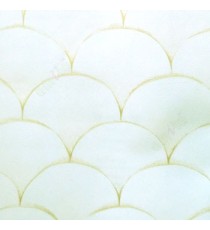 White gold color semi circles traditional multiple rainbow scale pattern wallpaper