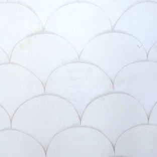 Grey white color semi circles traditional multiple rainbow scale pattern wallpaper