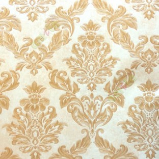 Beautiful damask pattern gold beige traditional finished embossed designs clear pattern wallpaper