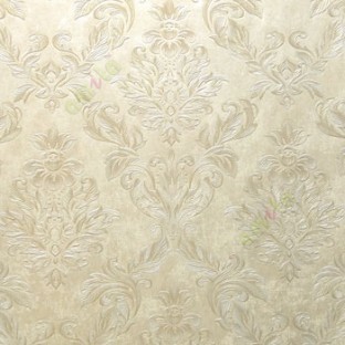 Beautiful damask pattern beige gold light brown traditional finished embossed designs clear pattern wallpaper
