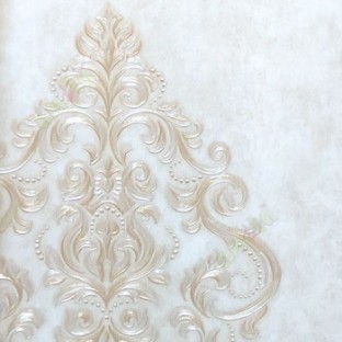 Big damask pattern traditional texture background brown gold beige color self damask pattern wallpaper