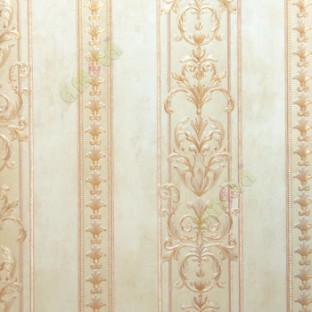 Brown beige  gold color texture background vertical damask stripes with parallel pencil stripes wallpaper