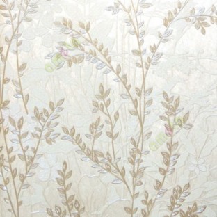 Brown gold color natural florallong stem twig pattern texture self pattern wallpaper