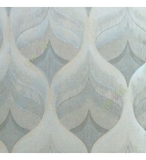 Blue beige gold color big ogee design traditional texture carved finished wallpaper
