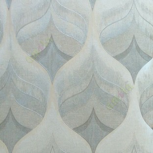 Blue beige gold color big ogee design traditional texture carved finished wallpaper