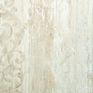 Beige brown gold color traditional pattern vertical texture lines carved finished wallpaper