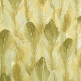 Brown gold beige color big bird feather natural full feather pattern texture carved finished wallpaper