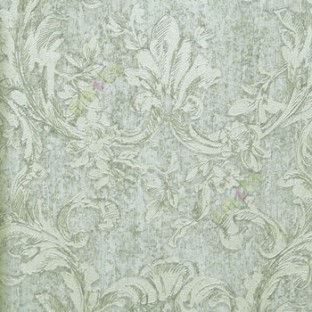 Traditional big damask grey beige cream color texture finished palace look pattern wallpaper