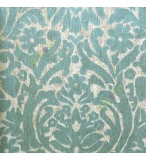 Traditional Green brown beige color damask pattern texture finished wallpaper